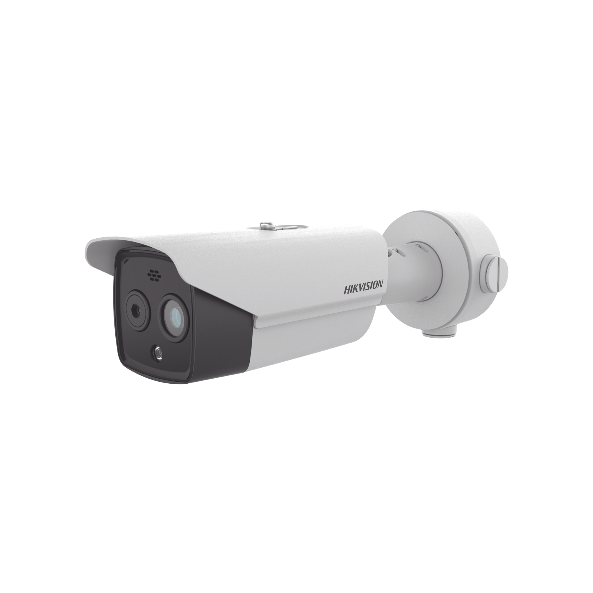 DS-2TD2628-10/QA|Bala IP Dual / Térmica 9.7 mm ( 256 × 192 ) / Óptico 8 mm (4 Megapixel) / 30 mts IR / Exterior IP67 / PoE / Termométrica / Detección de Temperatura / Sirena y Luz Intermitente Integrada / MicroSD