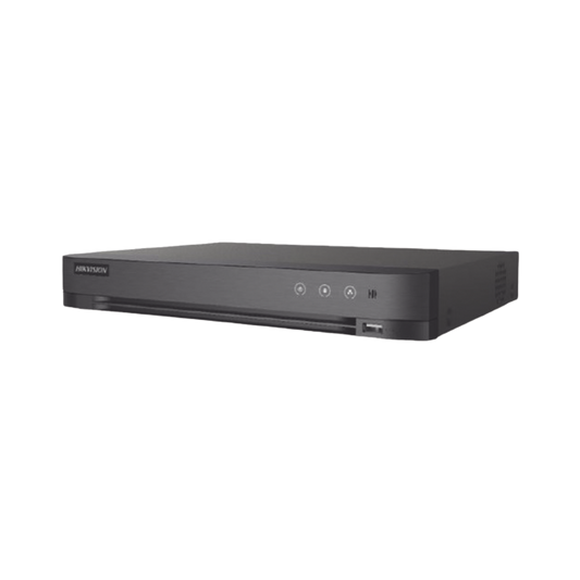 DS-7204HGHI-M1(T)|[Audio Bidireccional] DVR 4 Canales TurboHD + 1 Canal IP / 2 Megapixel (1080p) Lite / Acusense Lite (Evita Falsas Alarmas) / Audio por Coaxitron / 1 Bahia de Disco Duro / H.265+ / Salida de Vídeo Full HD