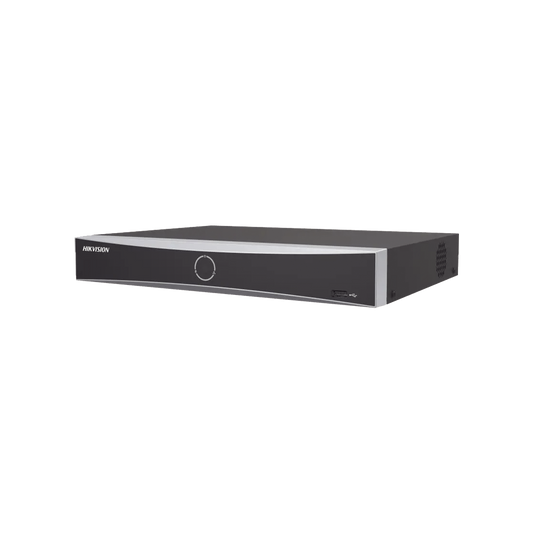 DS-7608NXI-K1(B)|NVR 12 Megapíxel (4K) / 8 canales IP / AcuSense (Evita Falsas Alarmas)  / Reconocimiento Facial / 1 Bahía de Disco Duro / HDMI en 4K / Sin Puertos PoE