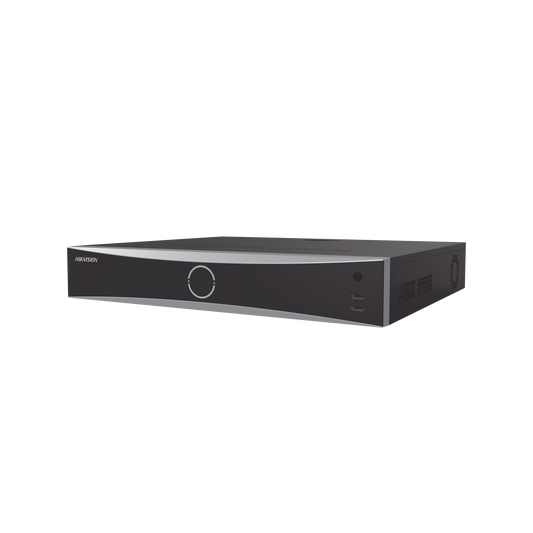 DS-7716NXI-K4/16P|NVR 12 Megapixel (4K) / 16 canales IP / 16 Puertos PoE+ / AcuSense (Evita Falsas Alarmas) / Reconocimiento Facial / 4 Bahías de Disco Duro / Switch PoE 300 mts  / HDMI en 4K / Alarmas I/O