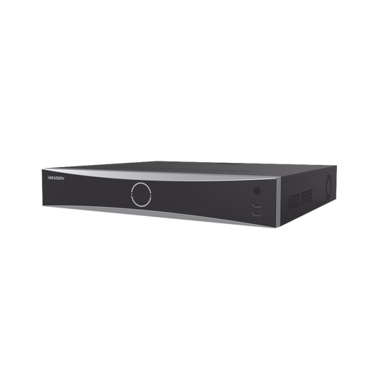 DS-7732NXI-K4|NVR 12 Megapixel (4K) / 32 canales IP / AcuSense (Evita Falsas Alarmas) / Reconocimiento Facial / 4 Bahías de Disco Duro /  HDMI en 4K / Alarmas I/O
