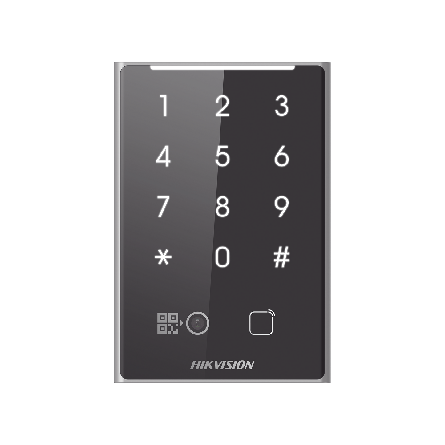 DS-K1109EKB-QR|Lector de Tarjetas PROX EM y de Códigos QR / Teclado para Contraseña / Compatible con Controladores DSK2600 Series Hikvision / Comunicación RS485 y WIEGAND