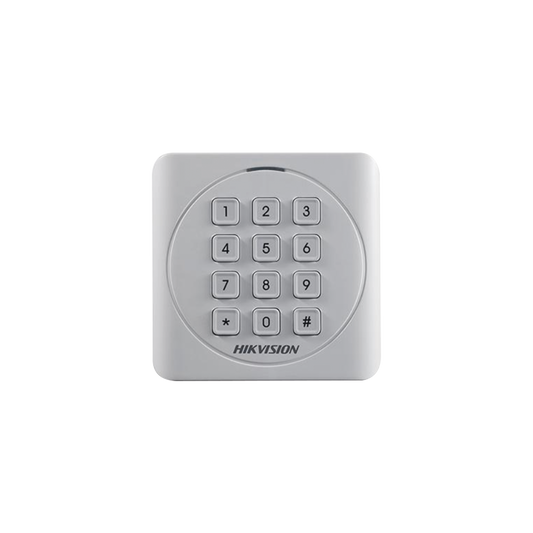 DS-K1801EK|Lector de Tarjetas PROX EM y Contraseñas / Exterior IP65 / Wiegand / Compatible con Cualquier Panel / PEQUEÑO y ESTETICO