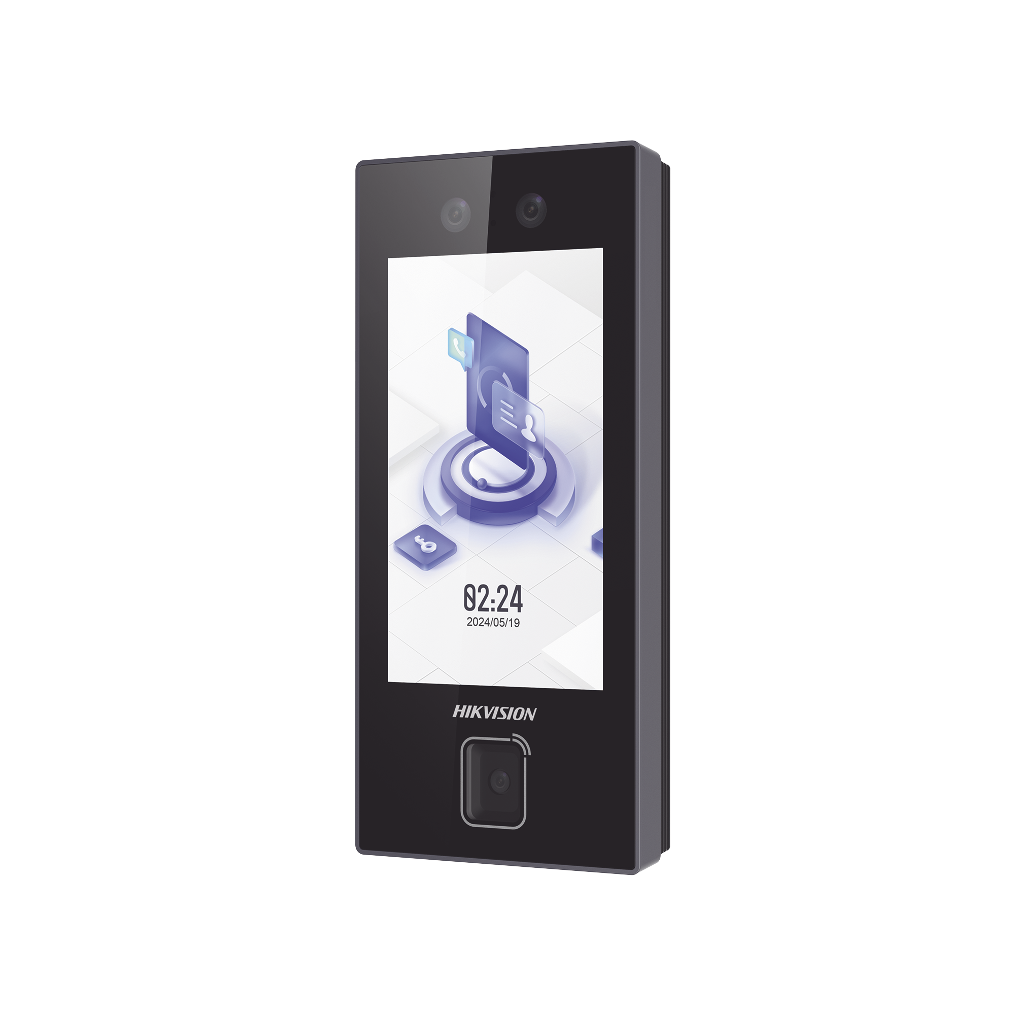 DS-K1T344MBWX-QRE1|Terminal Facial Min Moe con LECTOR DE QRs FISICO Ultra Rápido  y Tarjetas MIFARE / 3000 Rostros / Pantalla 4.5" / Administrable en la Nube con HikConnect Teams  / Exterior IP65  / PoE / WiFi