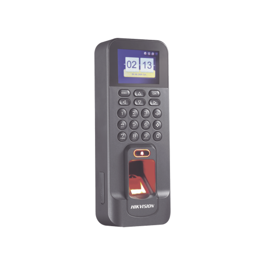 DS-K1T804AEF|Biométrico WiFi de Acceso y Asistencia Compatible con APP Hik-Connect (P2P) / Soporta Biometrico Esclavo RS-485 / Lectura de Huella y Tarjetas EM / TCP/IP / 150,000 Eventos / Relevador para Chapa y Reportes de Asistencia
