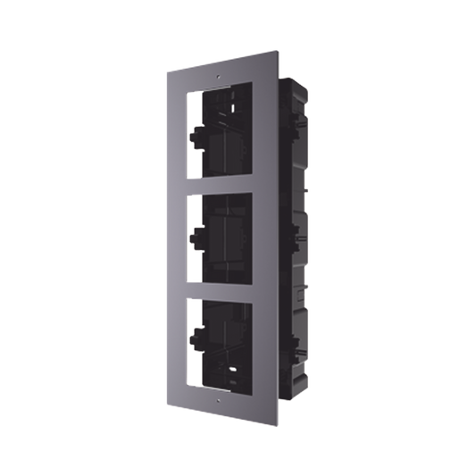 DS-KD-ACF3|Base de 3 Espacios para EMPOTRAR Módulos de Videoporteros Hikvision