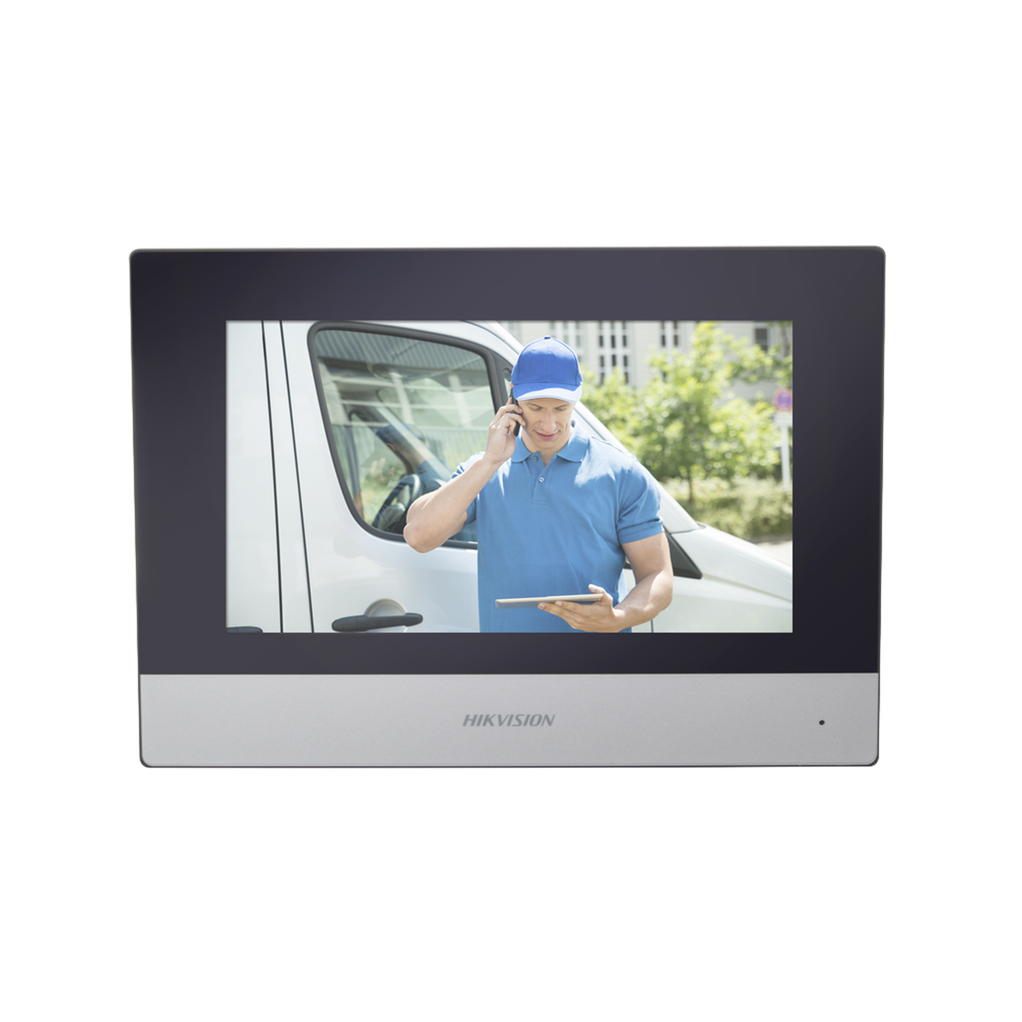 DS-KH6320-WTDE1|Monitor Hibrido IP WiFi Touch Screen 7" para Videoportero IP  / Vídeo en Vivo / PoE Estándar / Apertura Remota / Llamada Entre Monitores / Audio de dos vías / Policarbonato