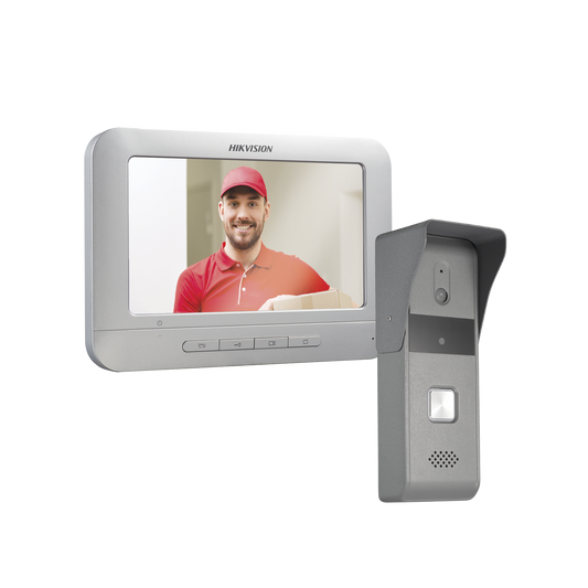 DS-KIS203-T|Kit de Videoportero Anal??gico con Pantalla LCD a Color de 7" / Frente de Calle para Exterior IP65 / Salida de Relevador
