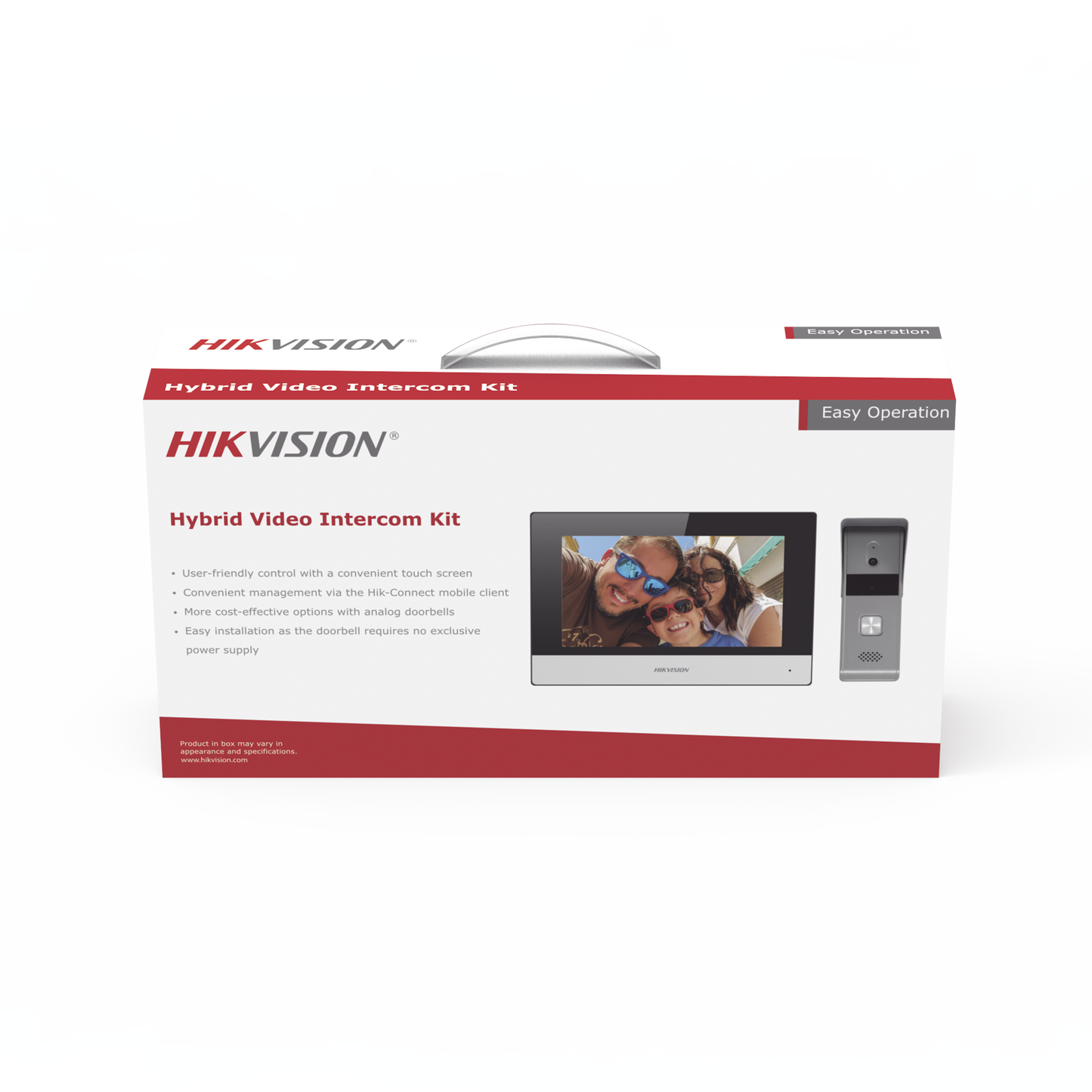 DS-KIS303-P|Kit de Videoportero Analógico de Metal / IP a 4 Hilos con Función de Llamada a App Hik-Connect / Monitor se Conecta a Internet por Cable o WiFi y por 4 Hilos al Frente de Calle  IP65 / Expandible a Mas Equipos
