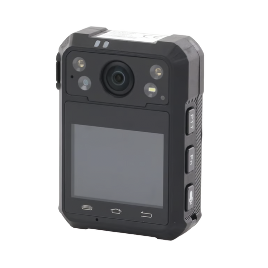 DS-MCW40B/128G/GLE|Body Camera Portátil / Grabación a 1920 × 1080p / Pantalla Frontal 1.77" TFT / Conexión Remota 4G / WiFi / GPS / Fotos de Hasta 40 Megapixel / IP68 / H.265 / 128 GB de Almacenamiento / Microfono Integrado