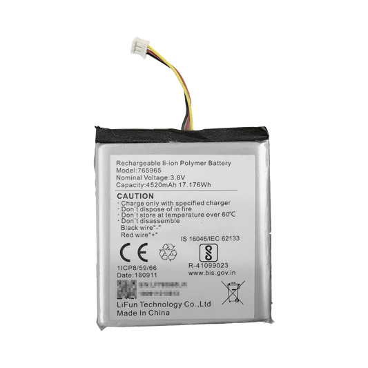 DS-PA-BATTERY|Batería de Respaldo para Panel de Alarma Hikvision / 4520 mAh / Compatible con Paneles AX PRO - AX HUB - Hibrido Versión 1 (DS-PHA64-W4P) y Repetidor AX PRO  DS-PR1-WB