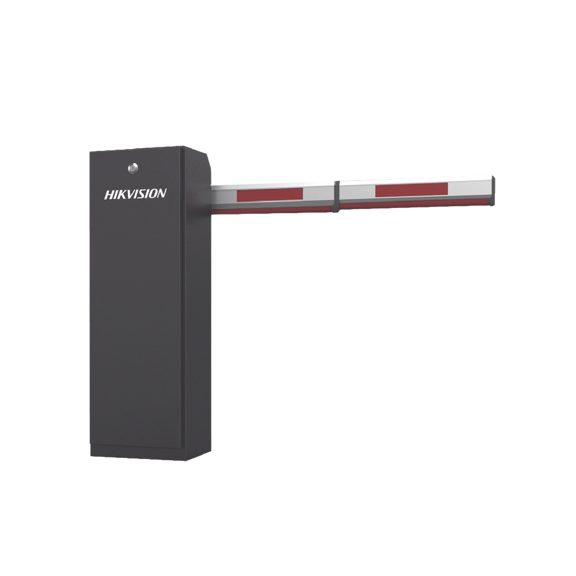 DS-TMG4B0-RA/4M220|Barrera Vehicular DERECHA a 220 Vca con Brazo Incluido ajustable de 2 a 4 mts / Apertura en 3 Segundos / Incluye banda protectora antigolpe de vehiculos