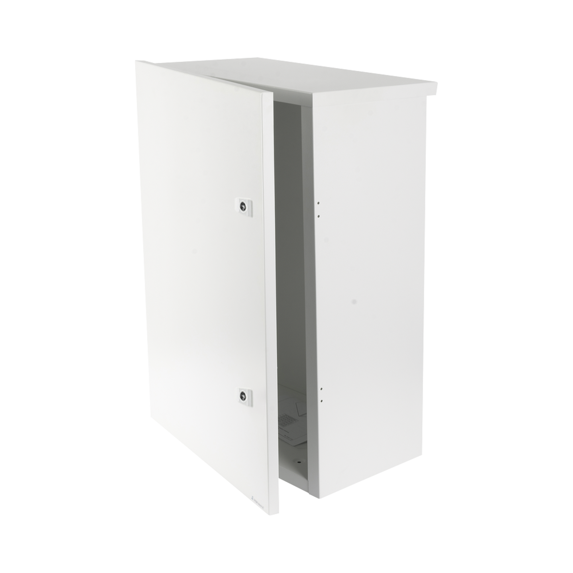 EI-PCB-04-07-03-W3S|Gabinete para instalaci??n de 2 Bater?¡as PL110D12, Fabricado en L?ímina Galvanizada, Accesorios para piso o poste (No incluidos)
