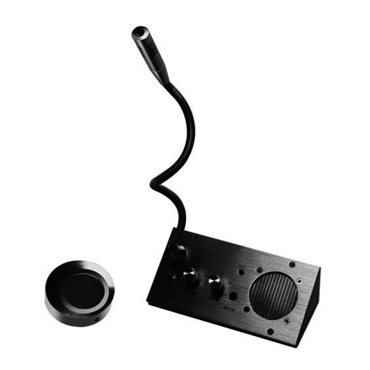 EP001T|Sistema de Intercomunicaci??n?á| Ideal para Ventanillas | Audio de voz de dos v?¡as | 12V/1A 2W | Micr??fono Interior + Micr??fono Exterior