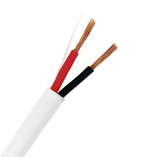 EP-1602/500|Bobina de 152 Metros / 16AWG 2 Conductores / Cable Profesional de ALTA FIDELIDAD 100% Cobre / Interior / Color Blanco / Libre de Ox?¡geno / Para Aplicaciones de Audio, Control de Acceso y Automatizaci??n