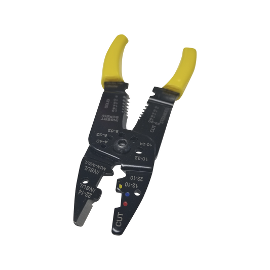 EP204B|Pinza Cortacables / Pelacables 10 a 22 AWG con Plegador de Conectores.