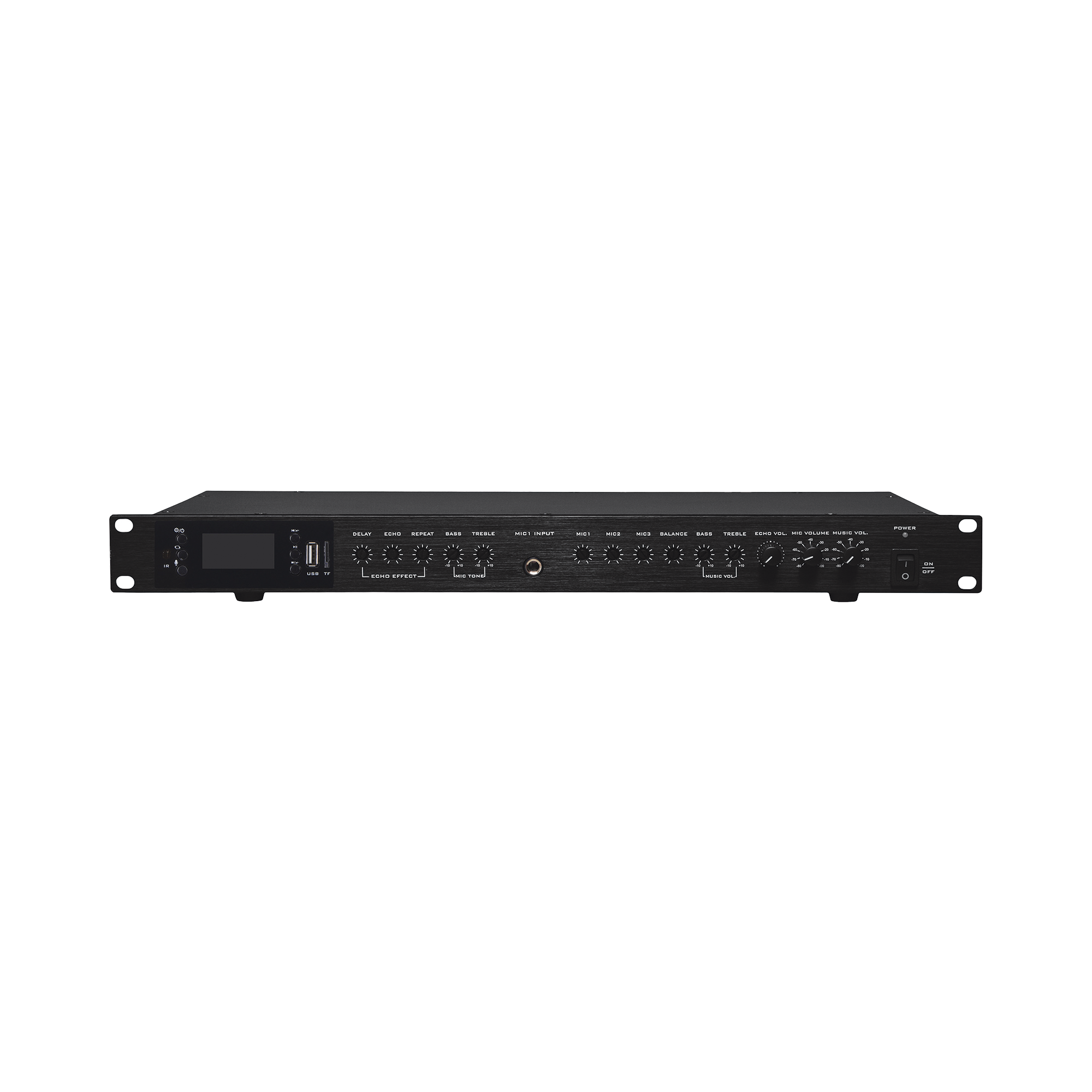 EP2060W|Amplificador de Audio | 2 x 60W | Baja Impedancia 4 - 8? | Reproductor Bluetooth, USB, SD | Efectos Integrados Delay, Echo, Repeat