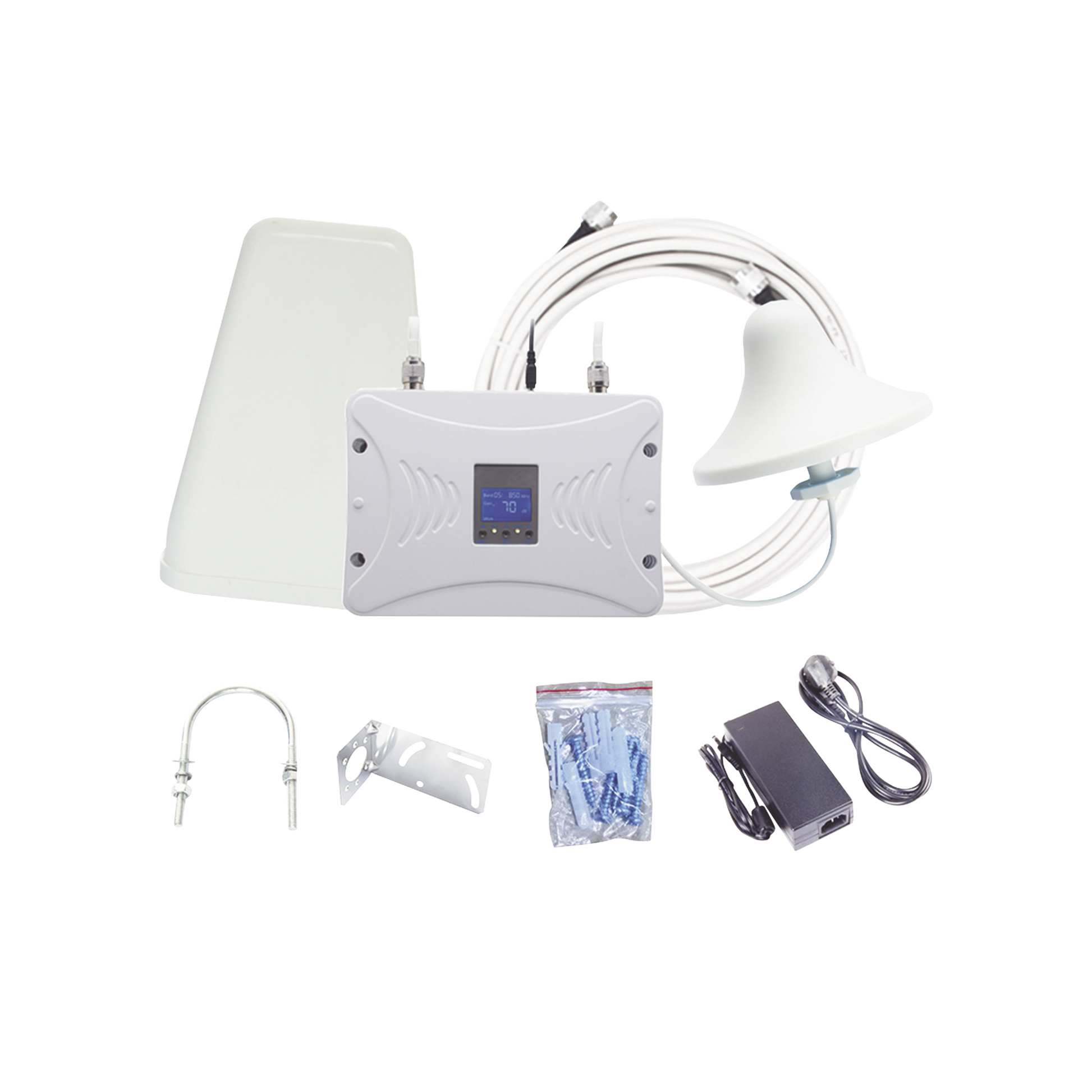 EP20-TB-4GV2|Kit Amplificador de Se??al Celular 4G LTE, 3G y Voz. Funciona con Todos los Operadores. Soporta M??ltiples Dispositivos y Tecnolog?¡as. Hasta 1000 metros cuadrados de Cobertura