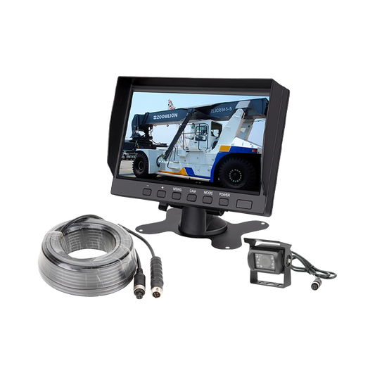EP790J|Sistema Profesional de Cámara de Reversa y Monitor Alámbrico para Vehículos de Trabajo y Montacargas