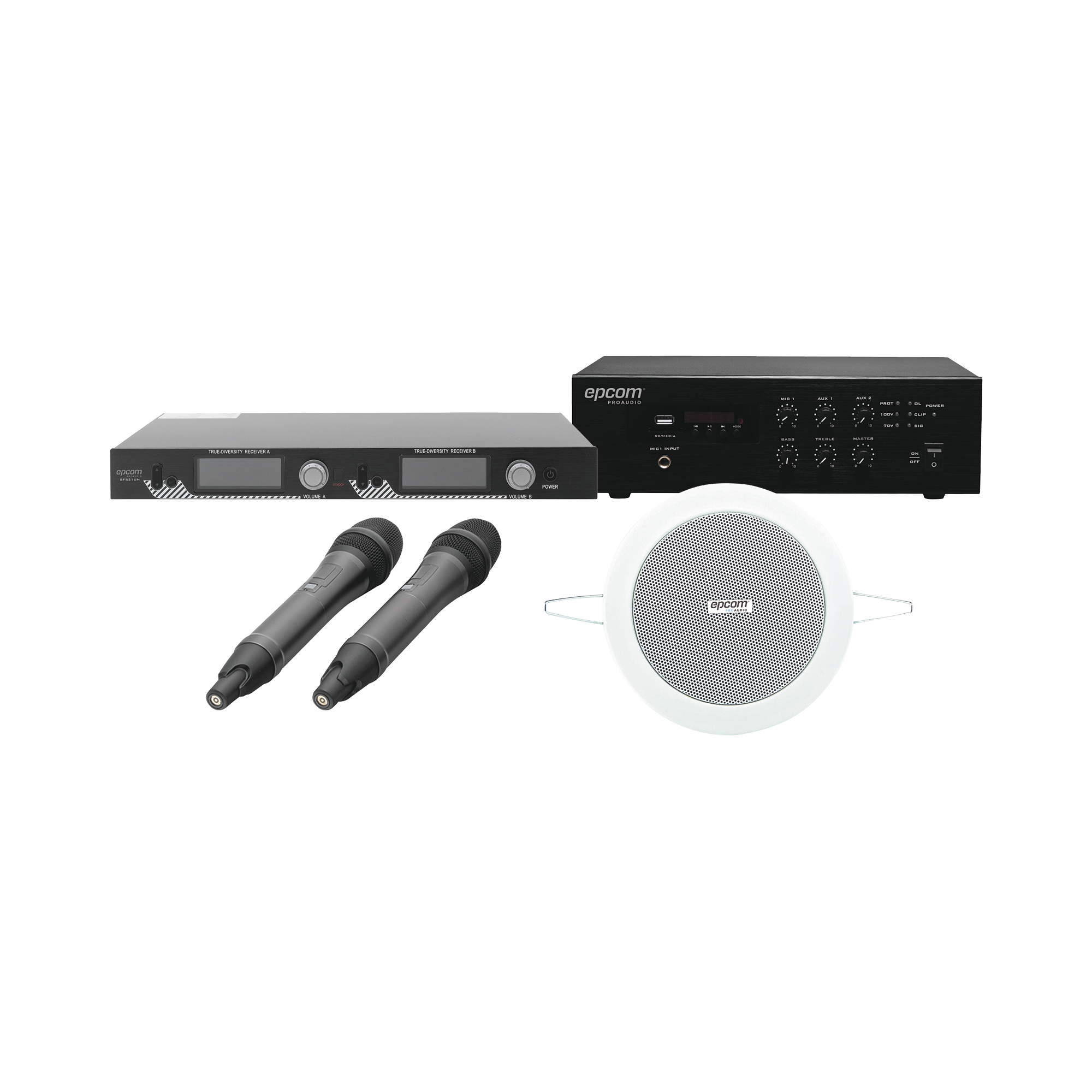EPCONFERKIT|KIT IDEAL PARA SALAS DE CONFERENCIAS 1 SFB120 + 1 SF521UH + 4 SF104GD