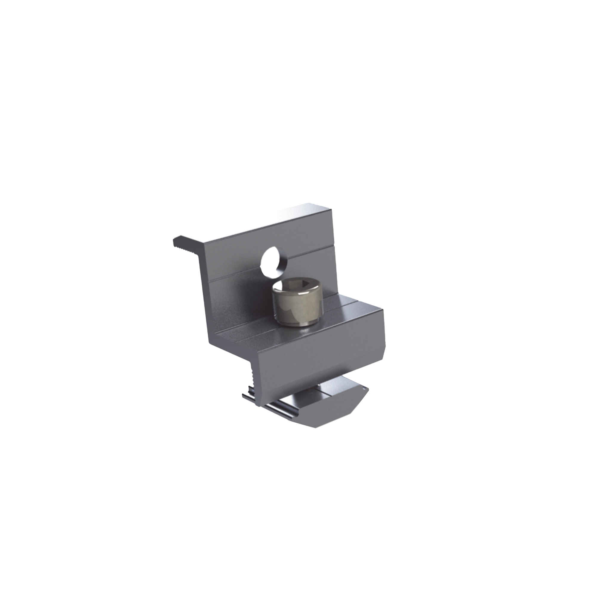 EPLECN230/35|Sujetador final 30 mm y 35 mm para montaje de paneles solares en riel 5 y 8