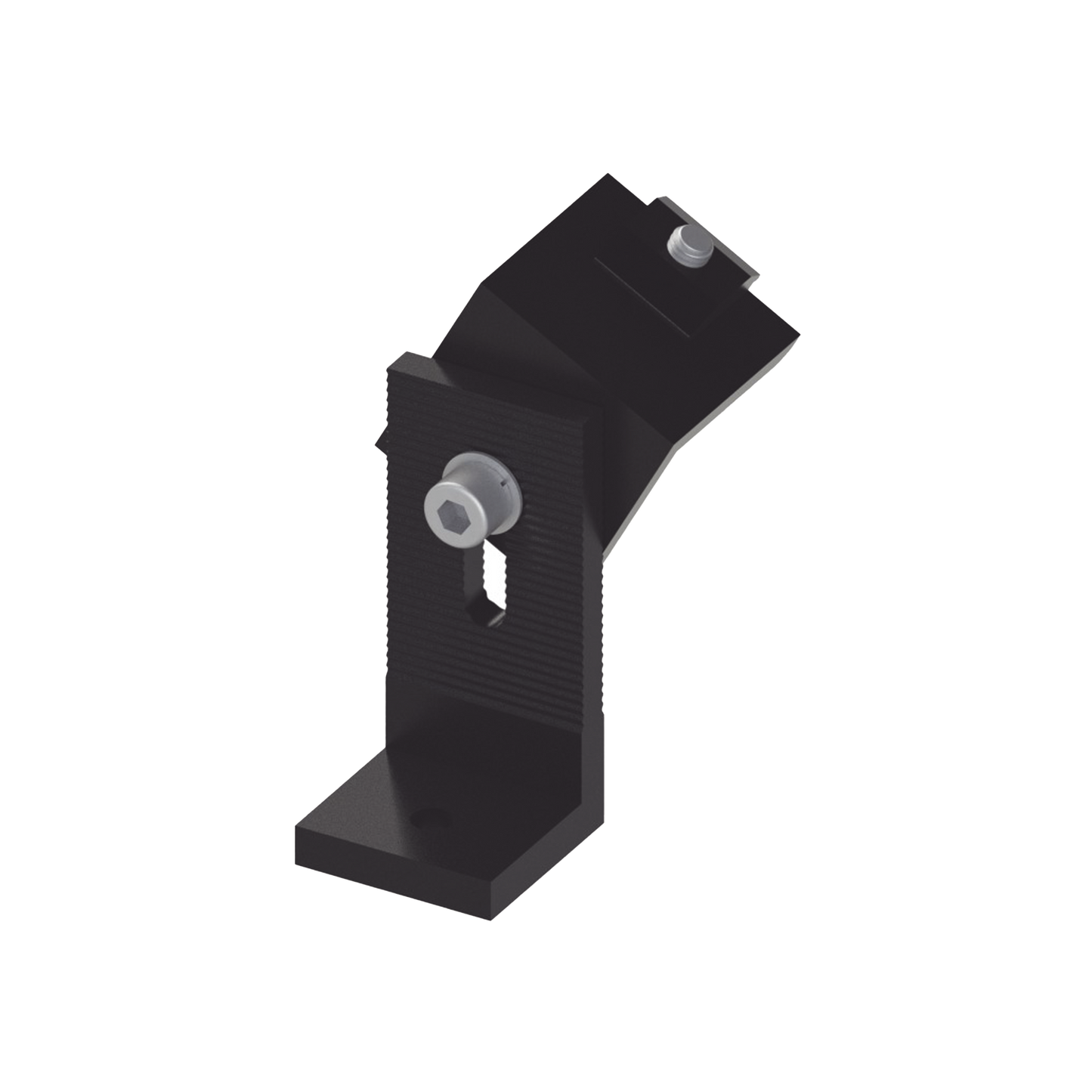 EPLFFN202B|Soporte L para fijación de riel 5 Y 8  en techo de concreto anodizado negro