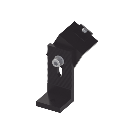 EPLFFN202B|Soporte L para fijación de riel 5 Y 8  en techo de concreto anodizado negro
