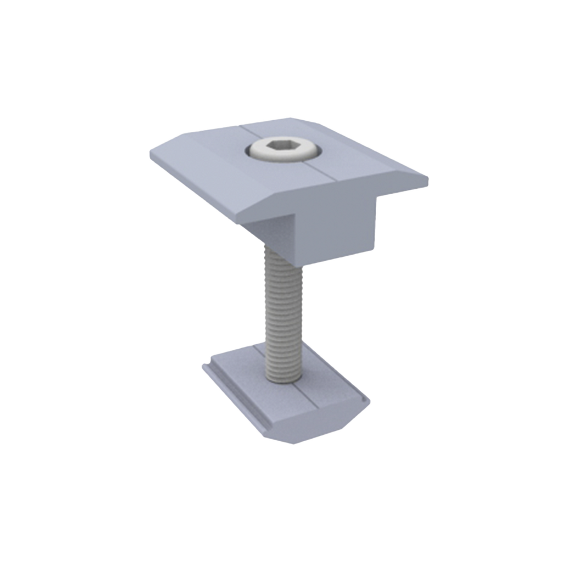 EPLMCN230|Sujetador Intermedio 30 mm para montaje de paneles solares en riel 5 Y 8