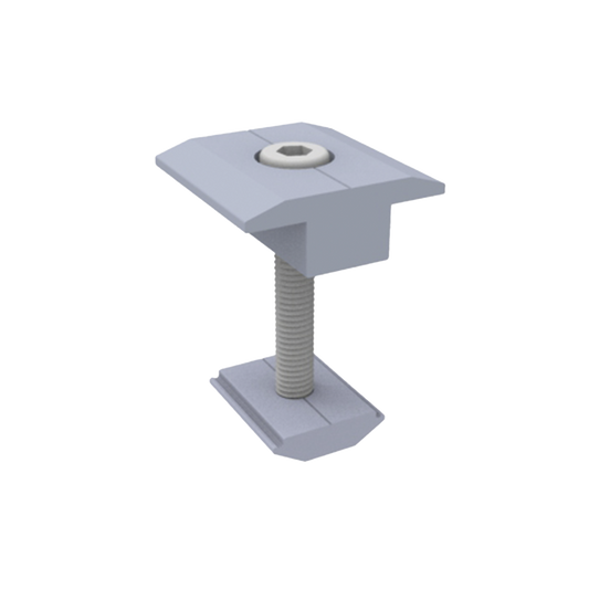 EPLMCN230|Sujetador Intermedio 30 mm para montaje de paneles solares en riel 5 Y 8