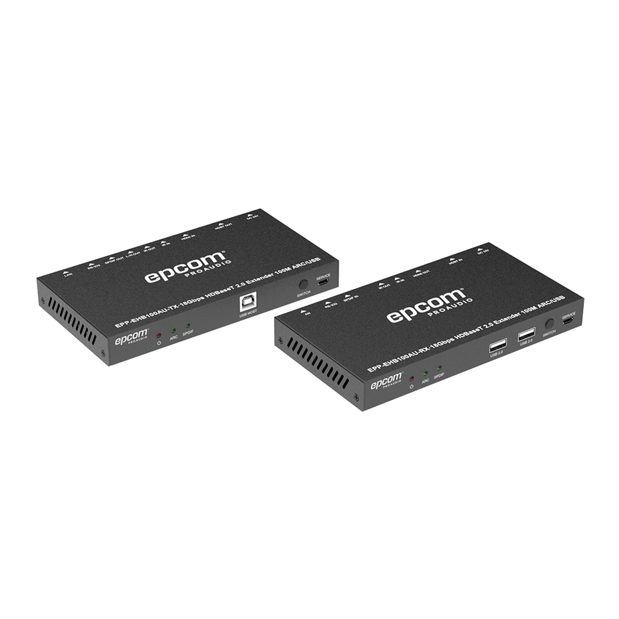 EPP-EHB100AU|Kit Extensor HDMI | 4K2K@60HZ | HDR 4:4:4 | HDBaseT | 100M | Salida de Audio | HDCP 2.2 | IR Bidireccional | Admite la funci??n USB KVM