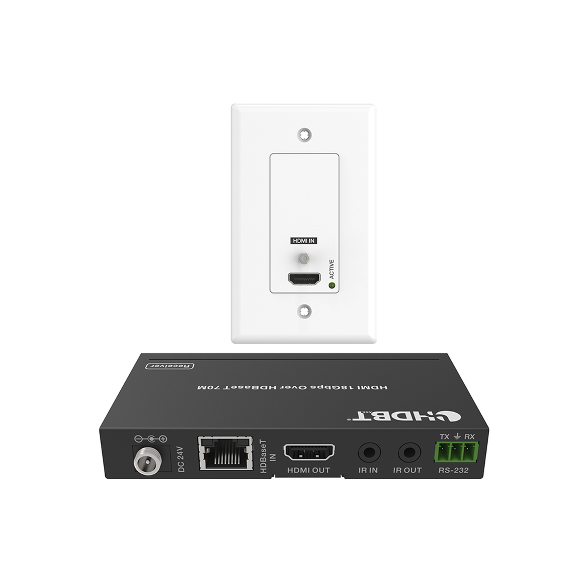 EPP-WPB70|Kit Extensor HDBaseT | 4K2K@60Hz 40m | 1080p 70m | Funci??n PoC | IR Bidireccional | RS-232 |