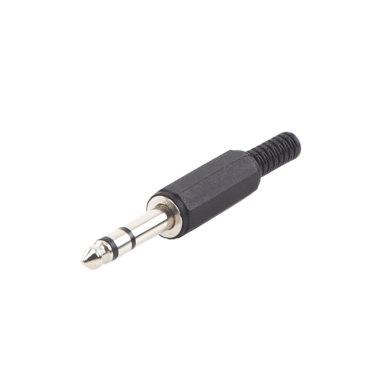 EP-TRS|Conector macho de 6,3 mm con funda de plastico (estereo)