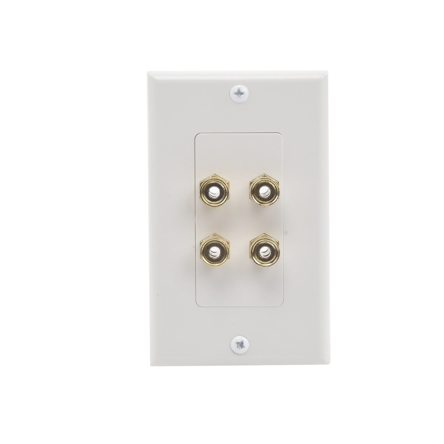 EP-WP2S|Placa de Pared |?áPostes de Uni??n Tipo Banana | Conexi??n para 2 Altavoces | F?ícil Instalaci??n | Conectores Chapados en Oro