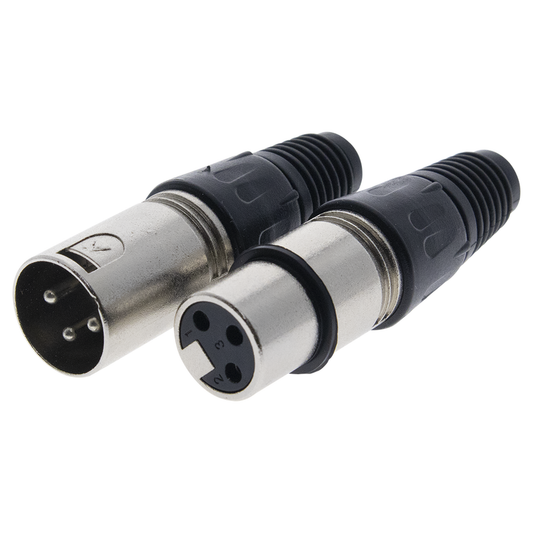 EP-XLRKIT|Kit Conector XLR Hembra + XLR Macho | Ideal para Conexiones de Micrófonos, Mezcladoras | Equipo de Audio Profesional