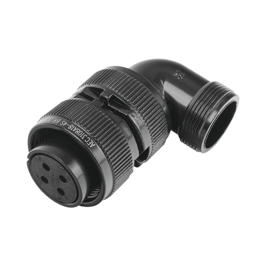 E/MS3108A18-4S|Conector Plug en Ángulo Recto de 4 Contactos Hembra Soldables para Radio de Locomotora.