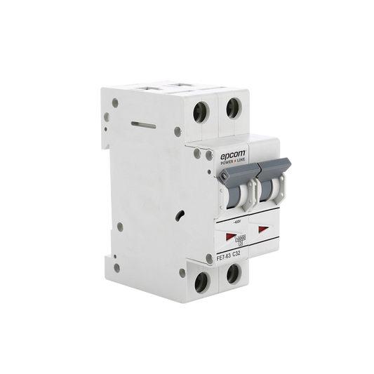 FE763|Protecci??n T?®rmica 2P, 32A,  Corriente Alterna  400 V CA para Aplicaci??n Fotovoltaica Montaje Riel DIN