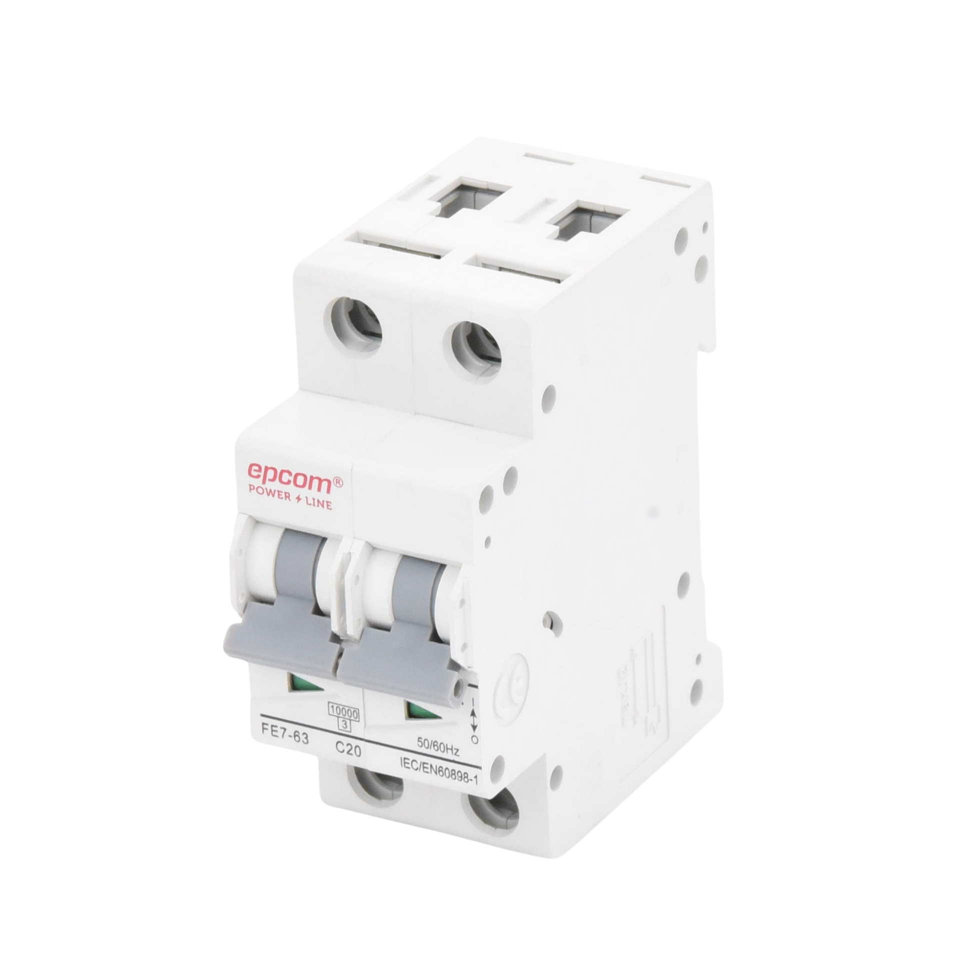 FE7632PC20|Protecci??n T?®rmica 2P, 20A,  Corriente Alterna  400 Vca para Aplicaci??n Fotovoltaica Montaje Riel DIN