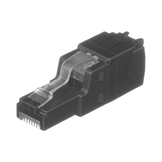FP6X88MTG|Plug RJ45 UTP, Instalaci??n Recta, Terminaci??n en Campo Certificable, Compatible con Cat5e, Cat6 y Cat6A, Color Negro