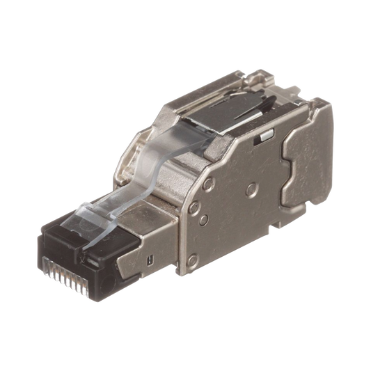 FPS6X88MTG|Plug RJ45 Blindado, Instalaci??n Recta, Terminaci??n en Campo Certificable, Compatible con Cat5e, Cat6 y Cat6A, Color Plata