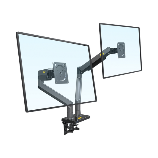 G35NB|Montaje de Escritorio articulado para 2 monitores de 22"-32" /  Soporta hasta 15 kg x  brazo / Vesa 75 x 75 / 100 x 100 / Acero / Giro: 360??