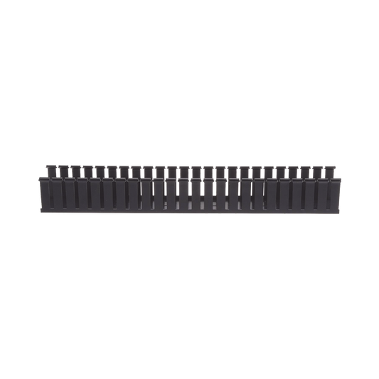 G3X3BL6|Canaleta Ranurada de PVC sin Tapa, Tipo G, 82.6 mm de Ancho, 79.2 mm de Alto y 1828.8 mm de Largo, Color Negro