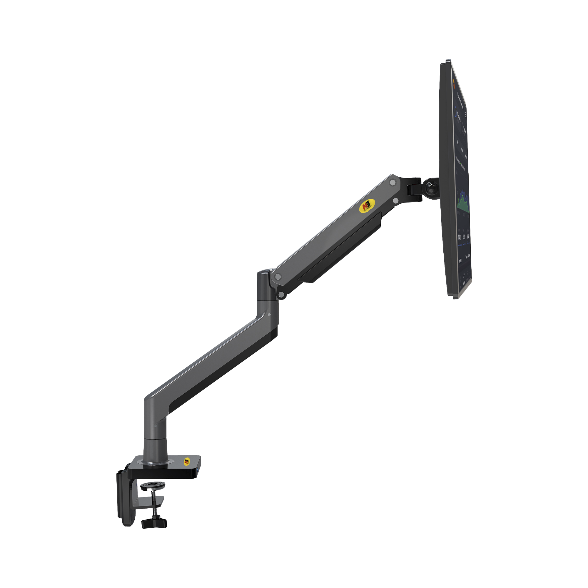 G45-NB|Montaje de Escritorio Articulado para Monitores de 22-40" / Soporta hasta 15 kg / Vesa 75 x 75 / 100 x 100 / Acero / Giro: 360??