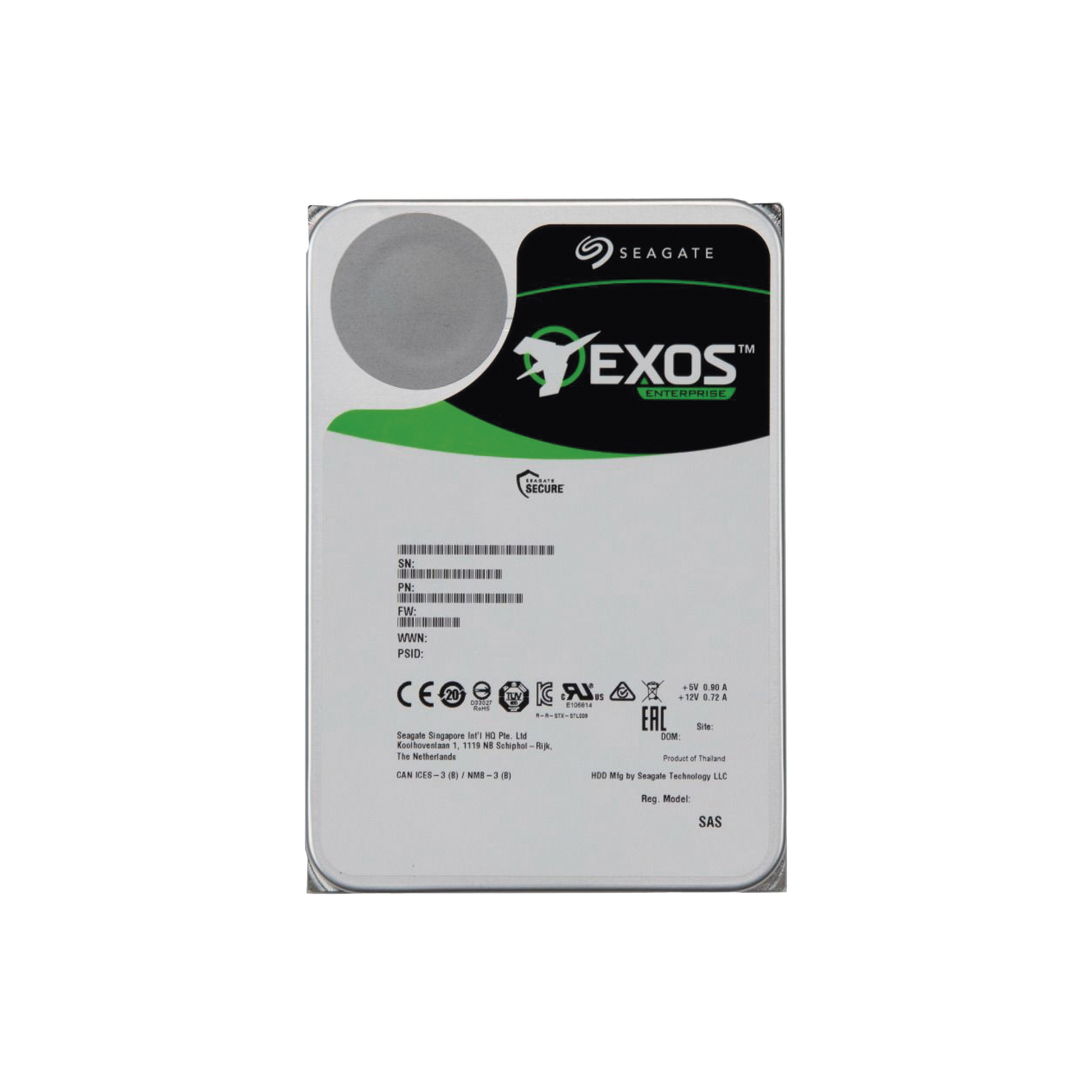 HK7216AH/16T|Disco Duro 3.5" 16 TB EXOS / 7200 RPM / SATA / Alto Rendimiento / Recomendado para DSA81024S