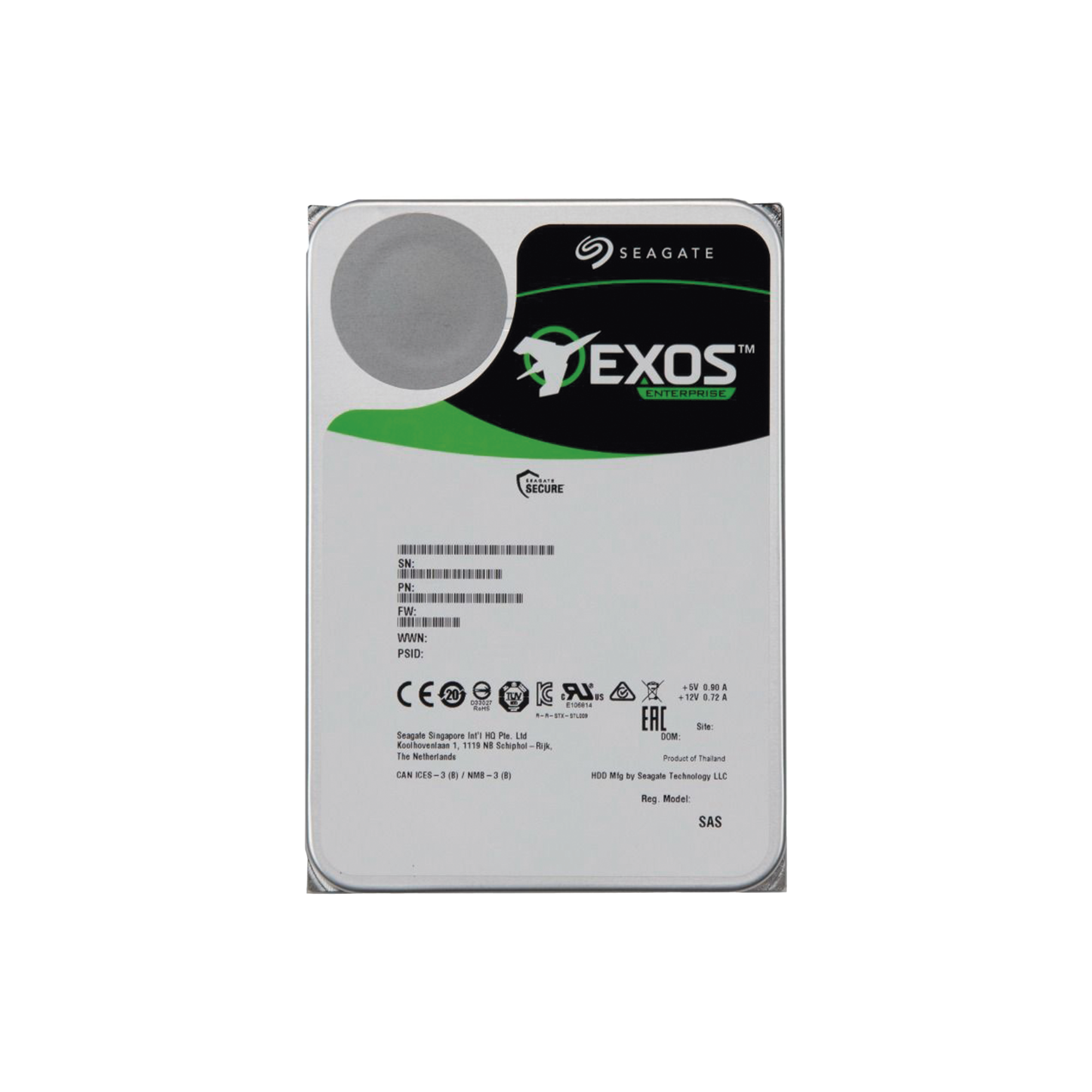 HK7216AH/16T|Disco Duro 3.5" 16 TB EXOS / 7200 RPM / SATA / Alto Rendimiento / Recomendado para DSA81024S