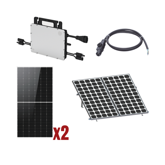 HMS1000KIT1|Kit Solar Interconexion  / 1kW  220Vca / Microinversores HOYMILES / Montaje Incluido