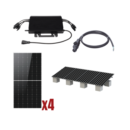 HMS2000KIT1|Kit Solar Interconexion  / 2kW  220Vca / Microinversores HOYMILES / Montaje Incluido