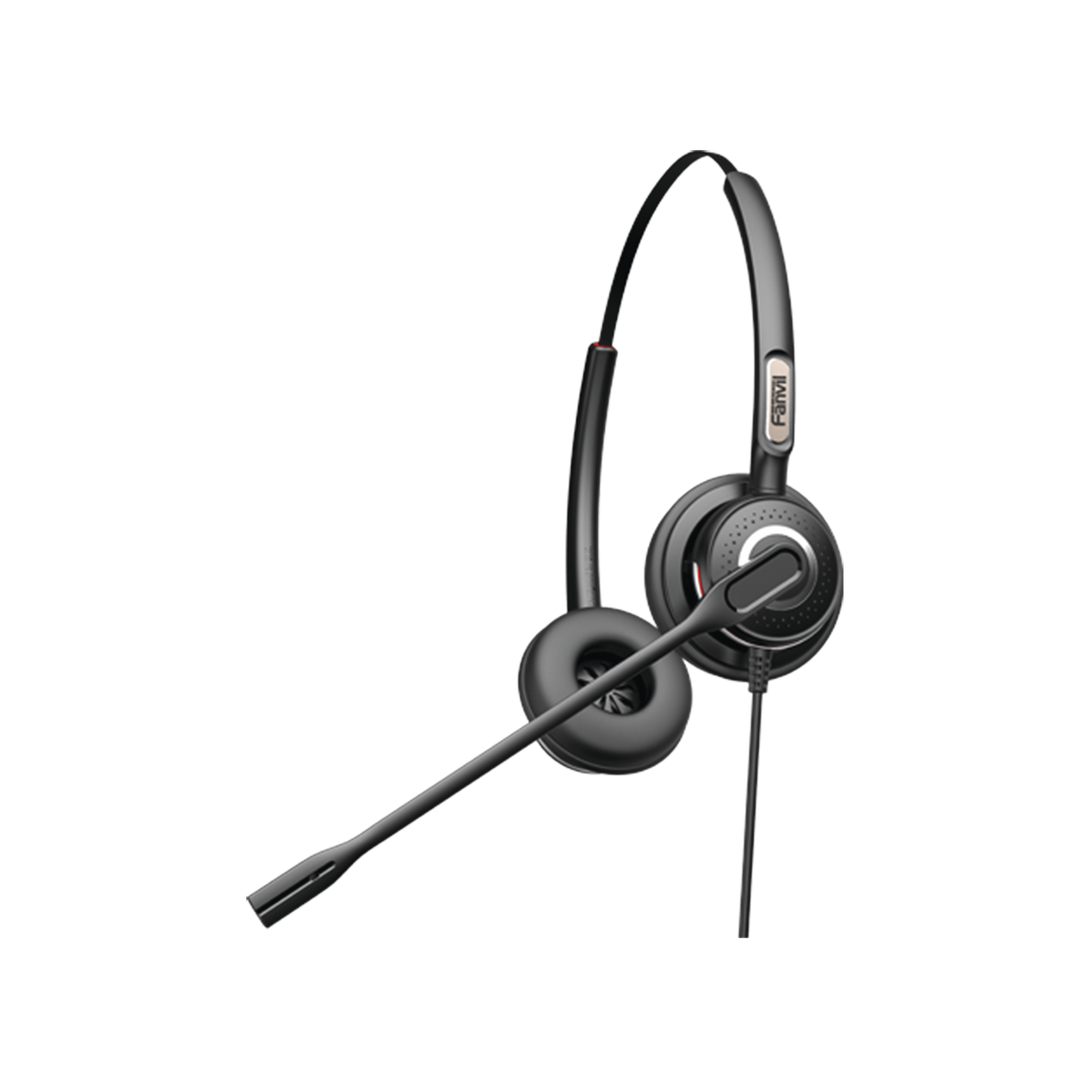 HT202|Diadema binaudal (duo) con tecnolog?¡a antishock para tel?®fonos IP FANVIL y Polycom con micr??fono de cancelaci??n de ruido, larga durabilidad