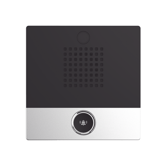 I10S|Mini Intercomunicador para hoteler?¡a y hospitales, con dise??o elegante, PoE, 1 bot??n, 1 relevador integrado de salida y entrada.