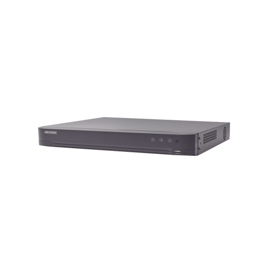 IDS-7216HUHI-M2/S/A(E)|DVR 16 Canales TurboHD + 16 Canales IP / 8 Megapixel (4K) / Acusense (Evita Falsas Alarmas) / Audio por Coaxitron / 2 Bahías de Disco Duro / Salida de Video en 4K / 8 Entradas de Alarma / 4 Salidas de Alarma / H.265+
