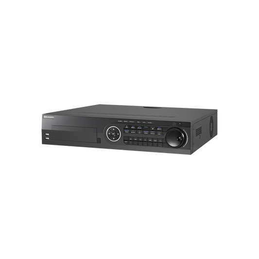 IDS-8116HQHI-M8/S(S)|DVR 16 Canales TurboHD + 8 Canales IP / 3K / 5 Megapixel /  8 Bahías de Disco Duro / 16 Entradas de Audio Fisicas (Microfono por Separado) / Audio por coaxitron / Acusense / 16 Entradas de Alarma / POS / H.265+